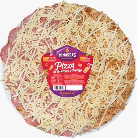 Pizza calabresa e frango mi massas 650g