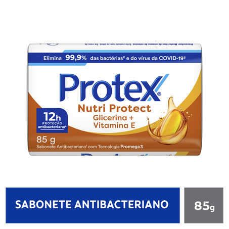 Sabonete Barra Antibacteriano Protex Nutri Protect Glicerina  Vitamina E Envoltório 85g 360-1