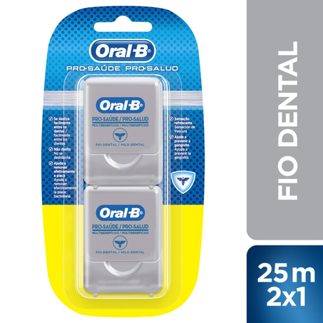 Fio Dental Oral-B Pró Saúde Com 2 25M