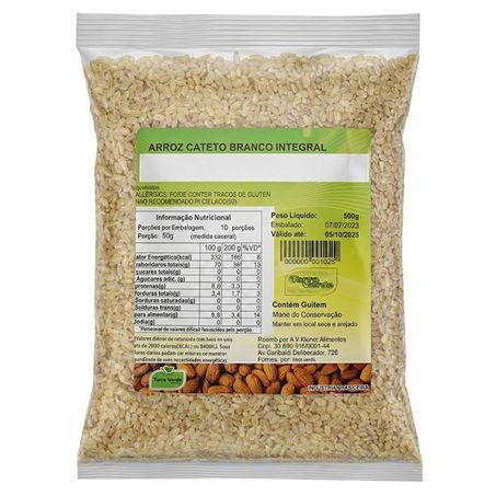 ARROZ CATETO BRANCO INTEGRAL 500G