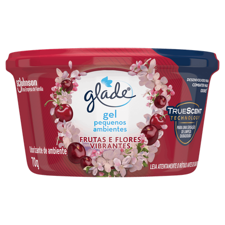 Odorizador de Ambiente Glade Frutas e Flores Vibrantes Pote 70gr