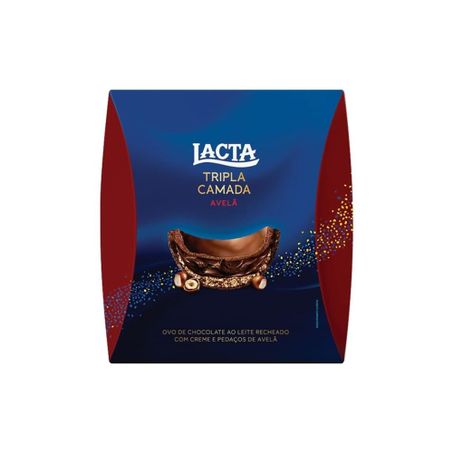 Ovo de chocolate lacta tripla camada avelã 320g