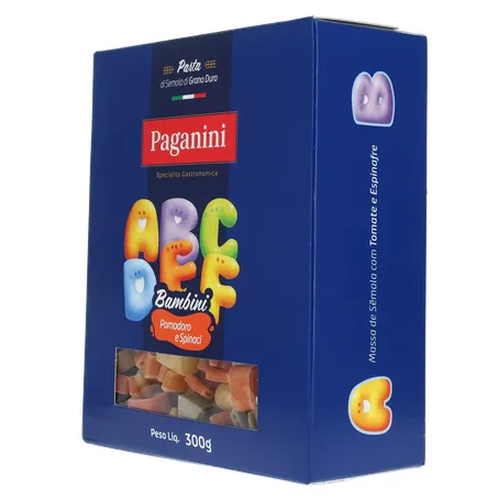 Massa Paganini Bambini Letrinhas Pacote com 300G 360-5