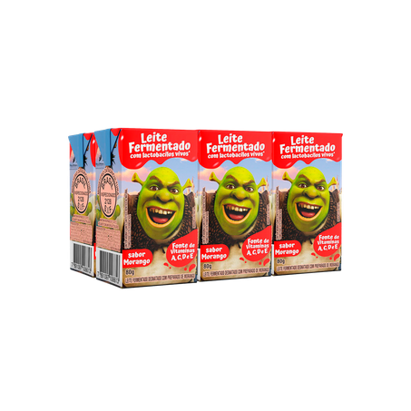 Leite Fermentado Morango Batavinho Shrek 480g