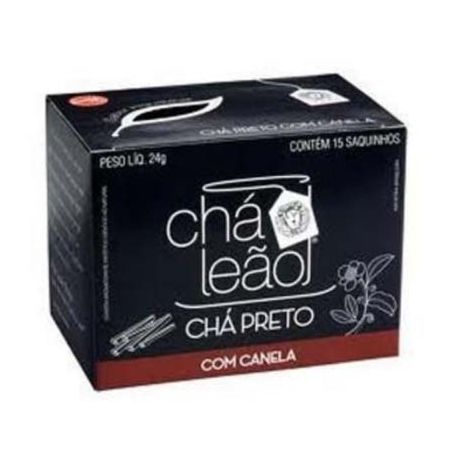 CHA LEAO FUZE PRETO C/CANELA 24G C/15 SAQ.