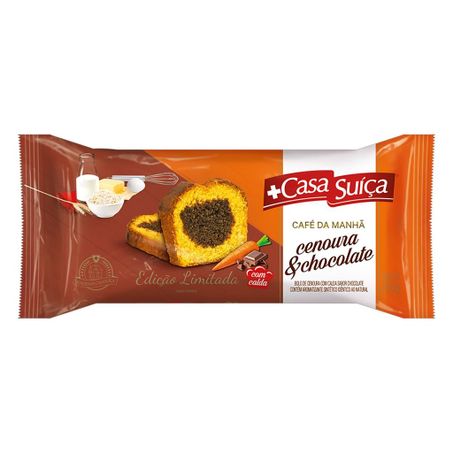 Bolo Cenoura e Chocolate Casa Suíça Café da Manhã