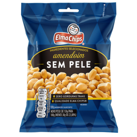 AMENDOIM FRITO SALGADO ELMA CHIPS S/PELE 100G