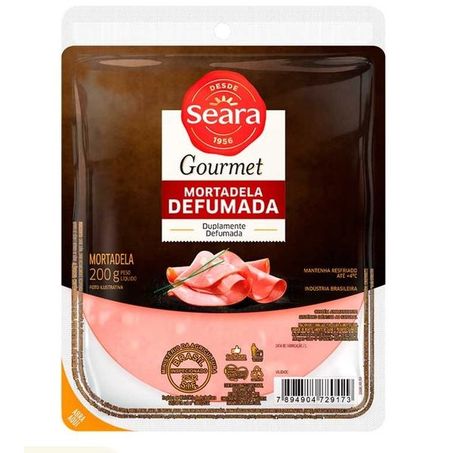 Mortadela defumada fatiada seara gourmet 180g