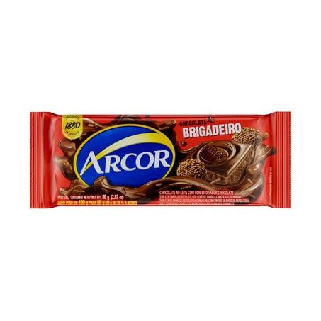 Chocolate Barra Arcor Brigadeiro 80G