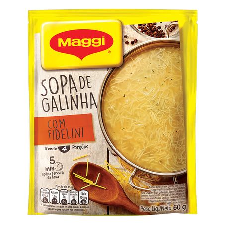 SOPA GALINHA COM FIDELINI MAGGI