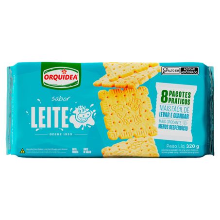 Biscoito orquídea leite pacote 320g