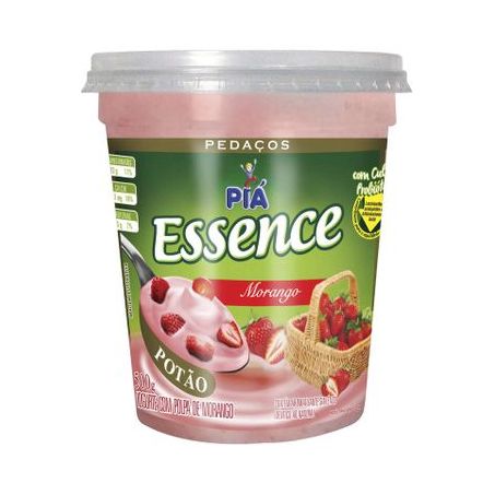 Iogurte essence pedaço morango pia 500g