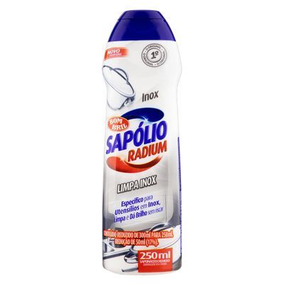 Sapolio limpa inox radium bombril 250ml