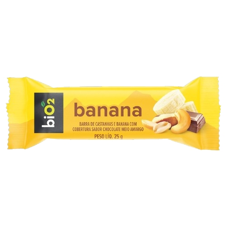 BARRA BIO2 CASTANHA BANANA COM CHOCOLATE 25G