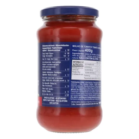 MOLHO TOMATE BARILLA POMODORO E DATTERINI 400G 360-13