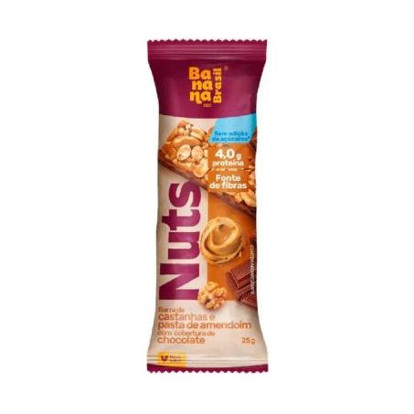 BARRA CER NUTS 25G CASTANHA PASTA AMEN/CHOC