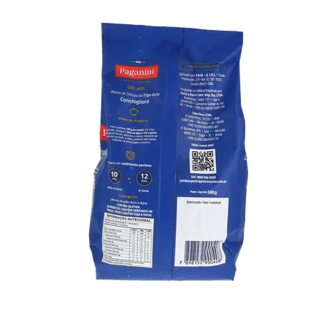 Massa Italiana Paganini 500g - Conchiglioni 360-2