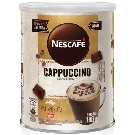 Cappuccino Nescafé Solúvel Alpino Lata 180g 
 