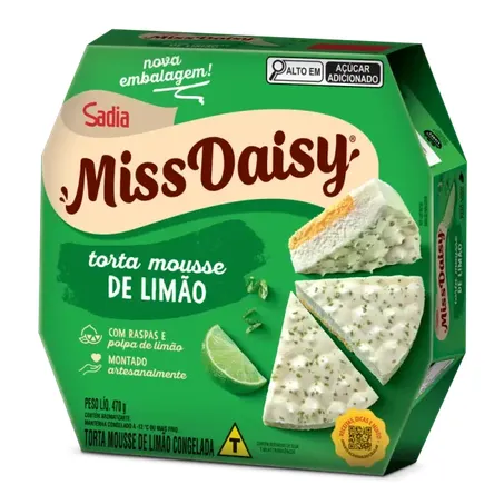 TORTA SADIA MISS DAISY MOUSSE DE LIMAO 470G
