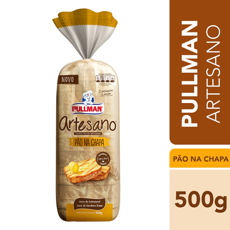 Pão De Forma Pullman Artesano Na Chapa 500G