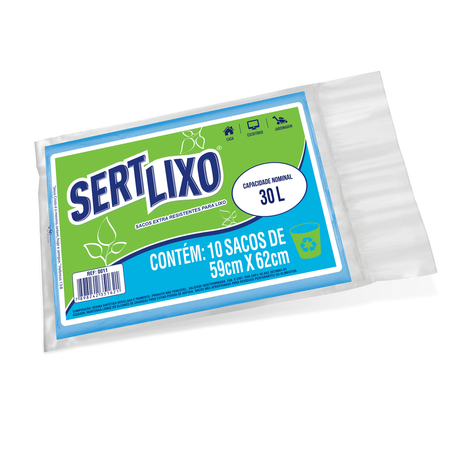 Saco Lixo Sert Lixo 10un 30l Azul