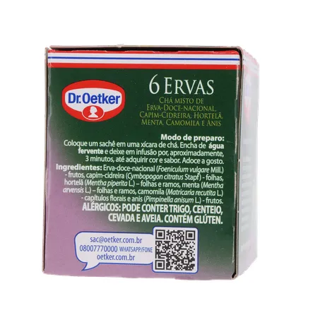 Cha Dr Oetker 6 Ervas C/10 Sachês 360-10