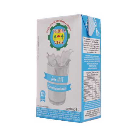 LEITE LONGA VIDA TERRA VIVA SEMIDESNATADO 1L 360-6