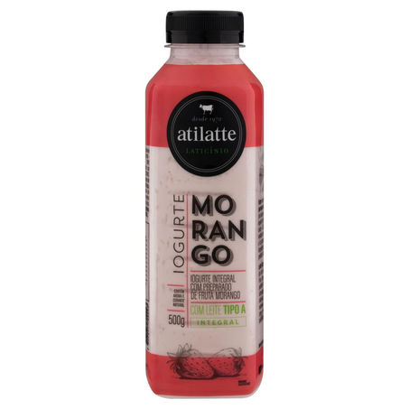 Iogurte Ati Latte 500g - Natural - Integral - Morango