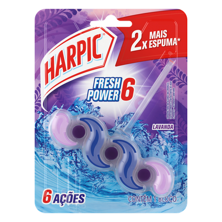 Detergente Sanitario Harpic Fresh Power 6 Lavanda 39g
