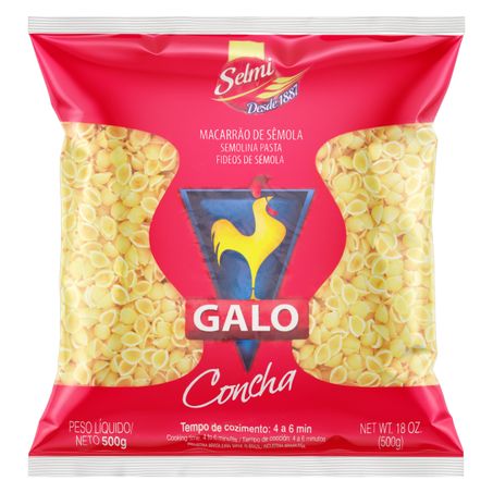 Macarrão de sêmola concha galo