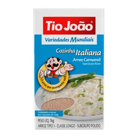 Arroz Carnaroli Tio João Cozinha Italiana Pacote 1KG