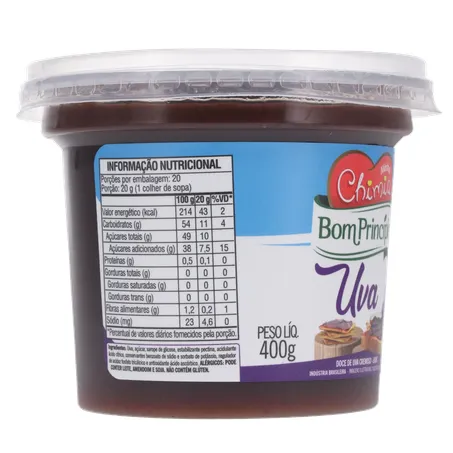 Doce bom principio uva light 400g 360-30