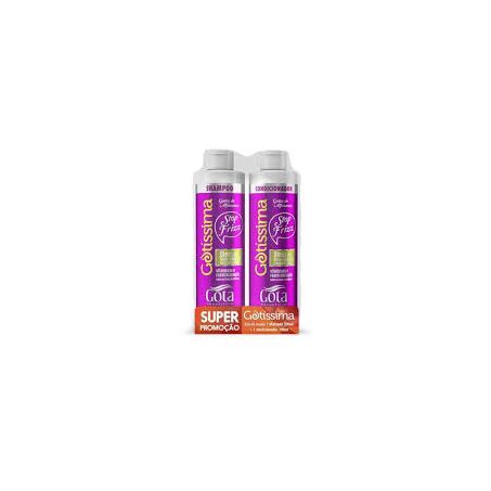 Kit shampoo/condicionador oleos cenoura/coco gota dourada 300ml