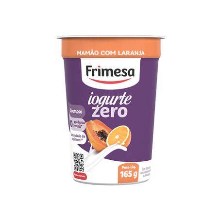 IOGURTE FRIMESA ZERO MAMÃO/LARANJA  CP 165G