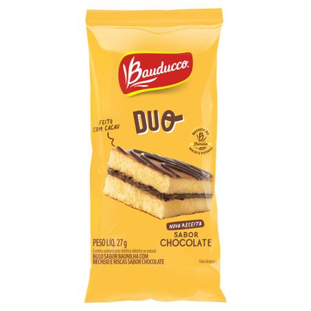 BOLO BAUNILHA RECHEIO CHOCOLATE BAUDUCCO DUO