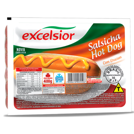 Salsicha excelsior hot dog 250g
