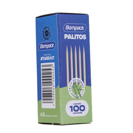 Palitos de bambu bompack bandeja c/100 360-32