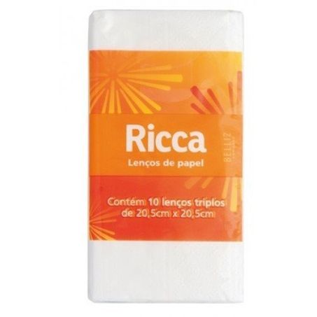 LENÇOS PAPEL RICCA 10UN