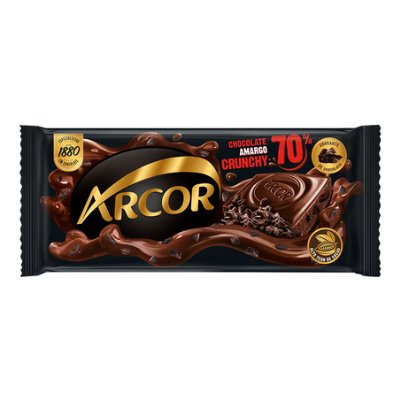 CHOCOLATE AMARGO 70% CACAU CRUNCHY ARCOR
