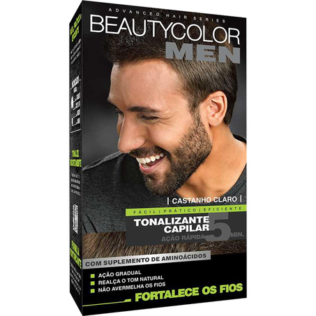 Coloração Beautycolor Men - Sem Amônia - Castanho Claro