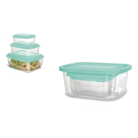 ERCAPLAST CONJUNTO 3 POTES QUADRADO PMG 2354