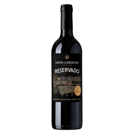 Vinho tinto chileno santa carolina reservado cabernet sauvignon merlot 750ml