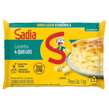 Lasanha Familiar Sadia 1kg - Quatro Queijos