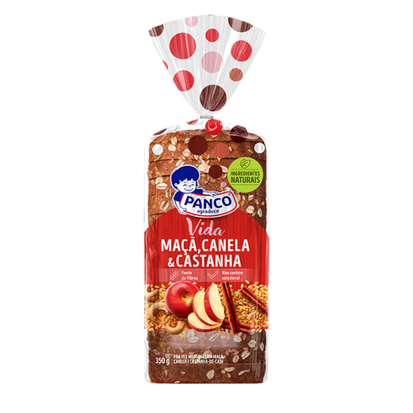 Pão Panco Vida Maçã/Canela/Castanha 350g