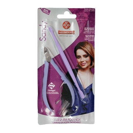 KIT MUNDIAL CUIDADO UNHAS ACO INOX C/2UN