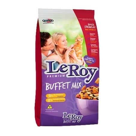 Ração para gatos leroy buffet mix 500g