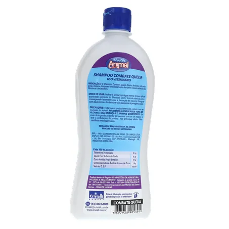 Shampoo Dr Animal 500ml Combate Queda 360-16