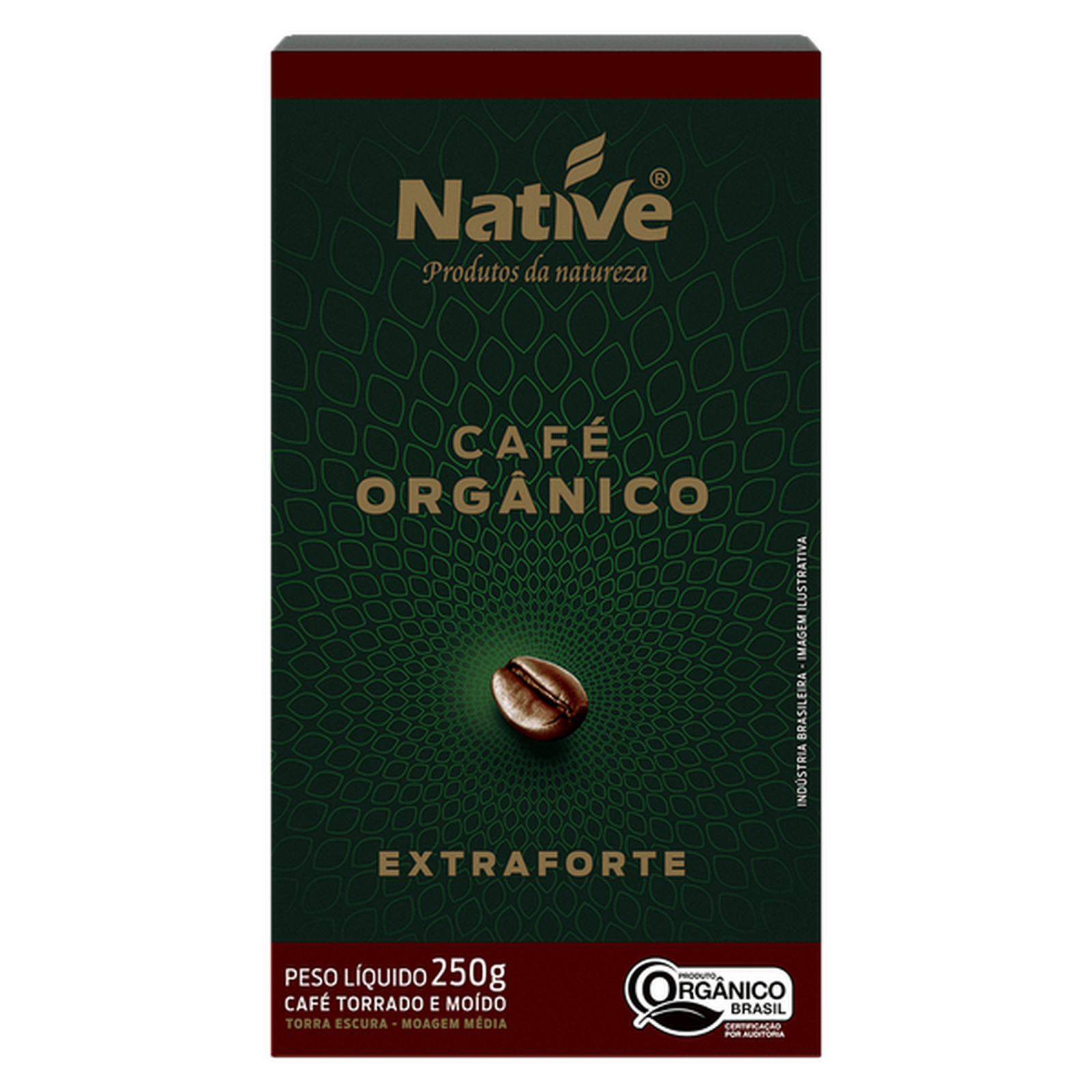 CAFÉ ORGÂNICO TORRADO E MOÍDO EXTRAFORTE NATIVE 250g
