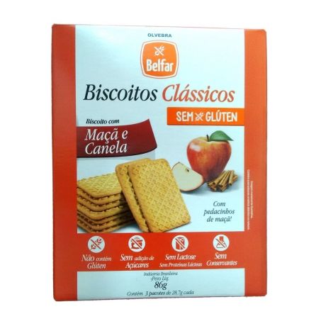 Biscoito Belfar Maçã E Canela Embalagem 86G