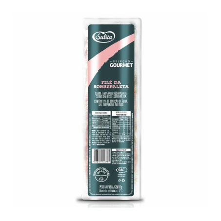 Filé sobrepaleta suína temperada gourmet resfriada sulita kg